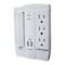 Electriduct Outlet Tap, Surge, Swivel, USB, 2 USB/6 Outlet(s) White PDC-SWIVEL-6P-2U-WT - alternate 3